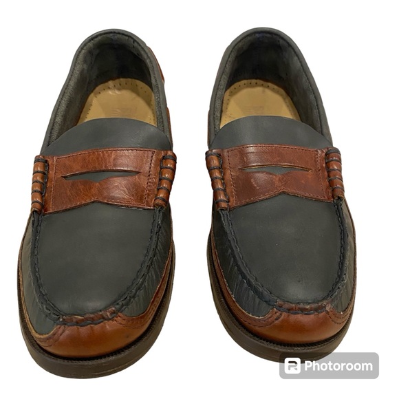 Sebago Docksiders Authentic Forest Green & Brown EUC - Men’s 8 - Picture 1 of 7